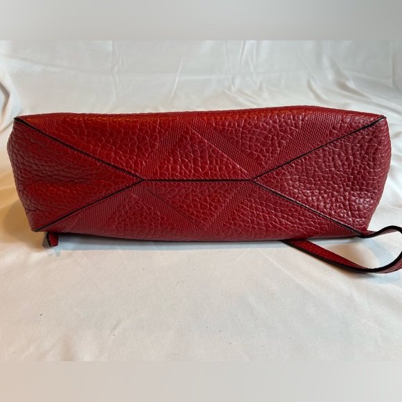 Burberry Medium Red Leather Dewsbury Tote - Picture 7 of 15